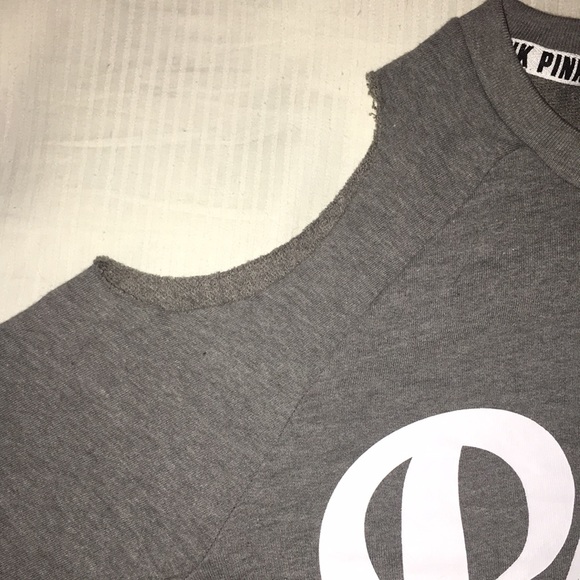 PINK CUT OUT COLD SHOULDER SWEARSHIRT - Picture 7 of 8